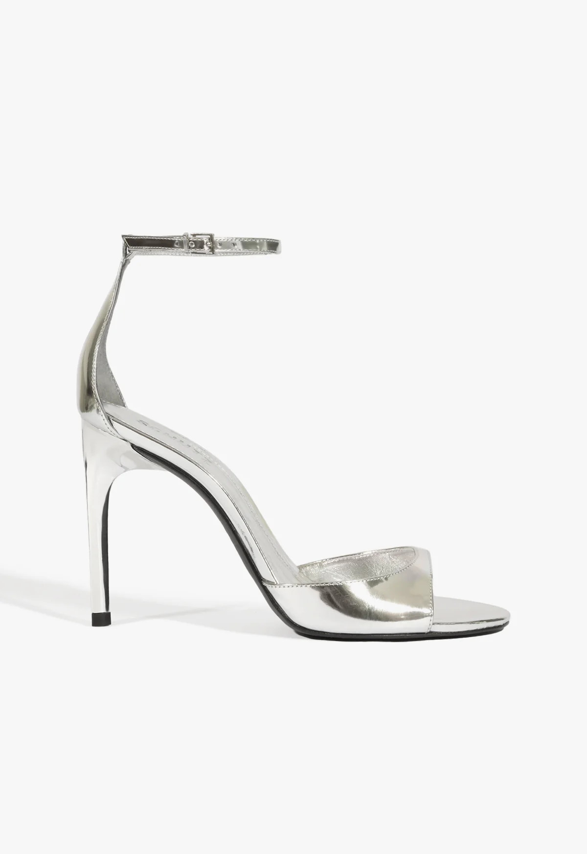 Scarlett Patent Leather Sandal | Silver Stiletto Heel - SCHUTZ | Schutz (US)