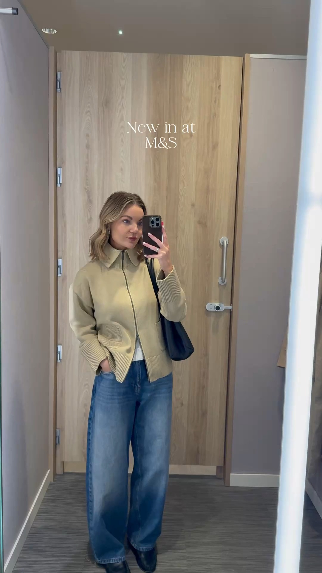 Come try on with me at M&S 🤍 I’ve popped the sizing of everything I tried on below! 

Cotton Rich Bomber Jacket - size Medium 
High Waisted Wide Leg Turn Up Jeans - size 6, Regular 
Beige Cardigan - size Medium 
Barrel Jeans - size 6, Short 
3/4 Sleeve Tee - size Small
Jersey Fitted Polo Top - size 6
High Waisted Pleated Palazzo Jeans - size 6, Short
 
Spring outfits, new in, spring style, transitional style 

#LTKspring