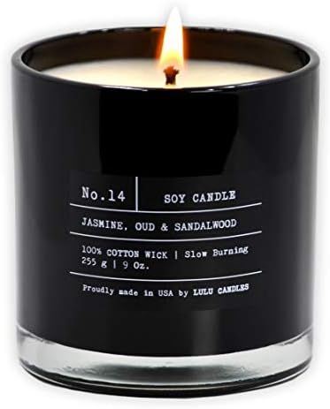 Lulu Candles, Scented Jar Candle, (Jasmine, Oud & Sandalwood, 9 Oz | Amazon (US)