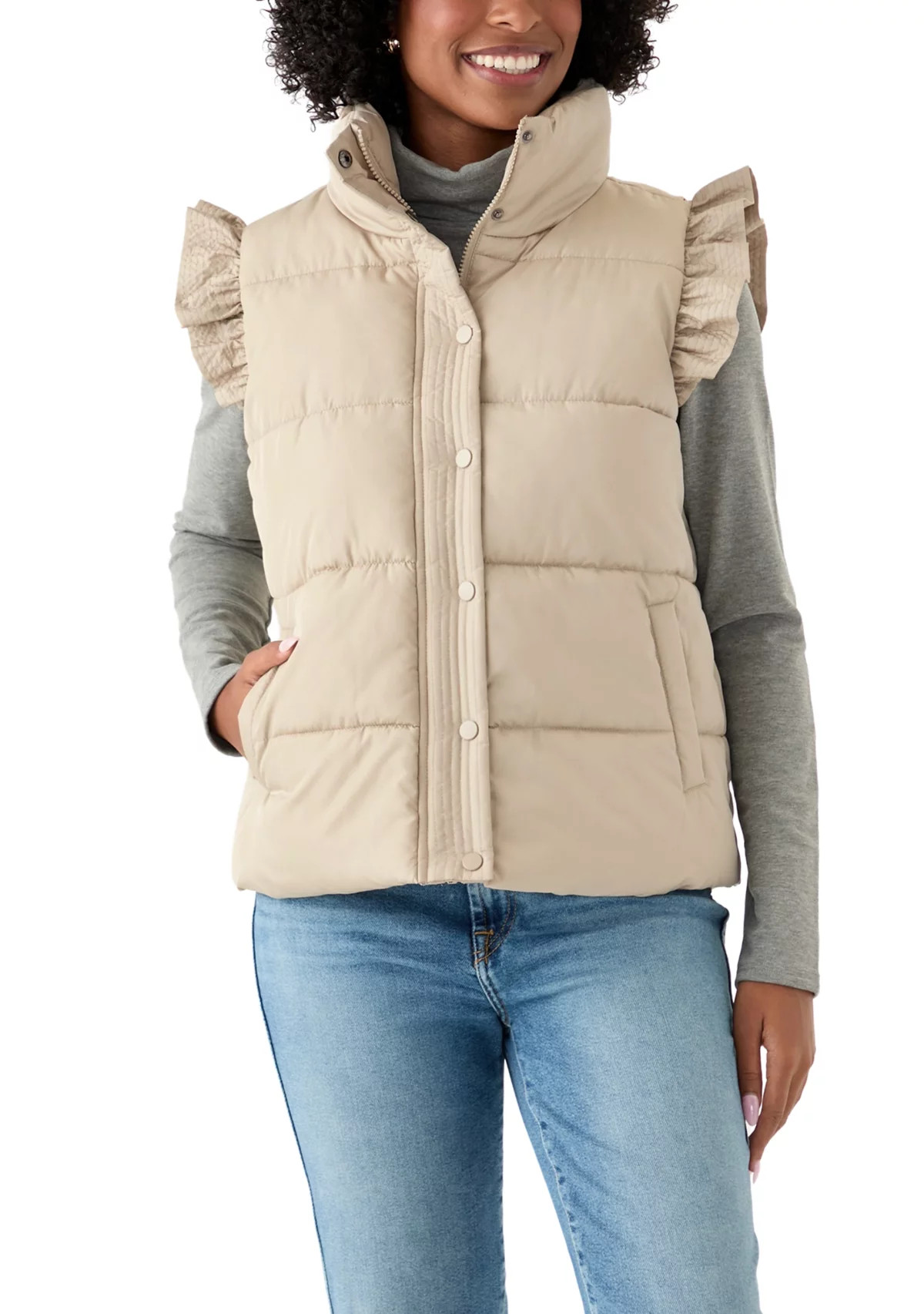 Women's Flutter Sleeve Puffer Vest | Belk
