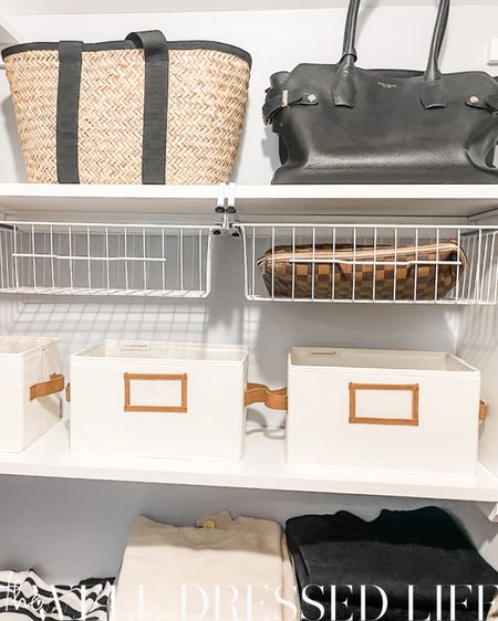 Pro tip! Look outside your closet for storage options, these baskets are made for pantries, but work just as well here! 

#LTKhome #LTKFind #LTKunder50