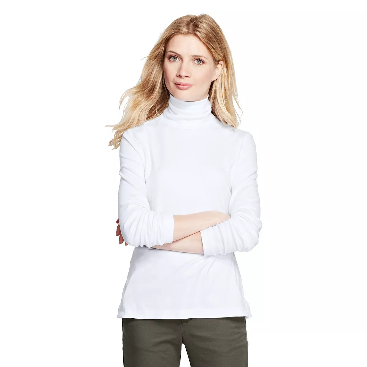 Women's Lands' End Supima Cotton Long Sleeve Turtleneck | Kohl's