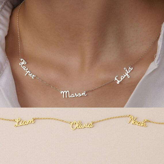Mother's Day Necklace, Mom Birthday Gifts, Necklace With Kids Names, Children Names, Personalized... | Etsy (US)