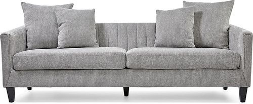 Elle Decor - Celeste Tufted Sofa - French Light Gray | Best Buy U.S.