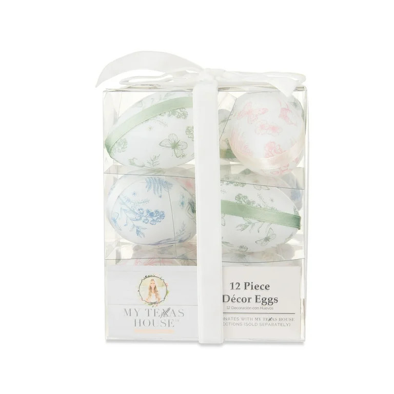 Floral Decorative Eggs, 12 Count, by My Texas House - Walmart.com | Walmart (US)