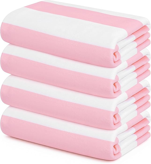 Touchat 4 Pack Beach Towels Oversized 30'' x 60'' Microfiber Pool Swim Bath Camping Travel Cabana... | Amazon (US)