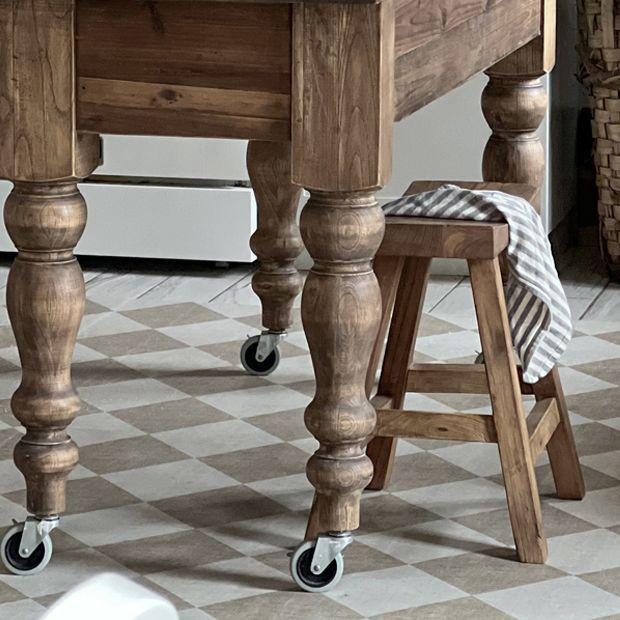 Primitive Farmhouse Wooden Stool | Antique Farm House