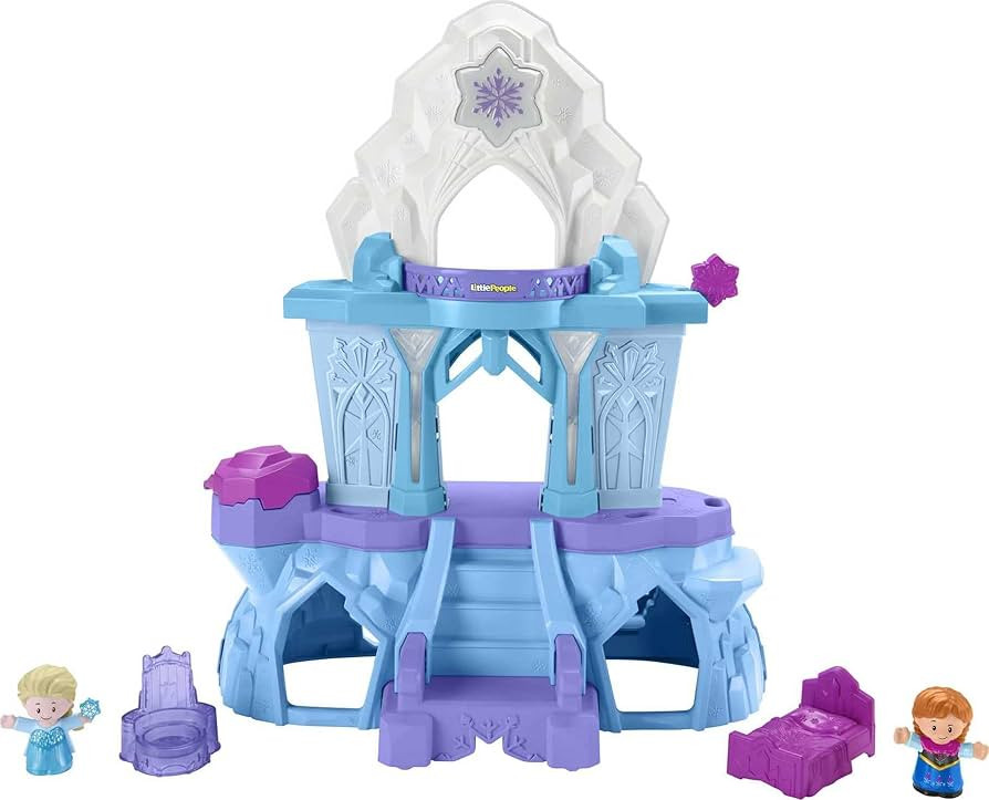 Fisher-Price Disney Frozen Toddler Playset Little People Elsa's Enchanted Lights Palace with Anna... | Amazon (US)