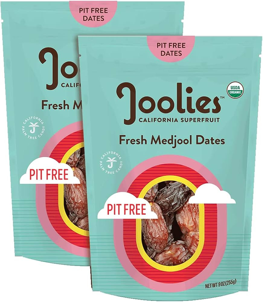 Joolies Organic Pit-Free Medjool Dates | 9 Ounce Pouch | Pack of 2 | Fresh California Grown Fruit... | Amazon (US)