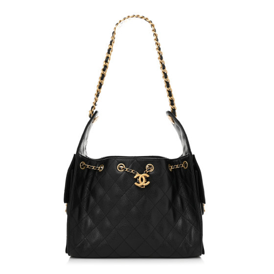 Caviar Quilted Small Chanel 25 Handbag Black | FASHIONPHILE (US)