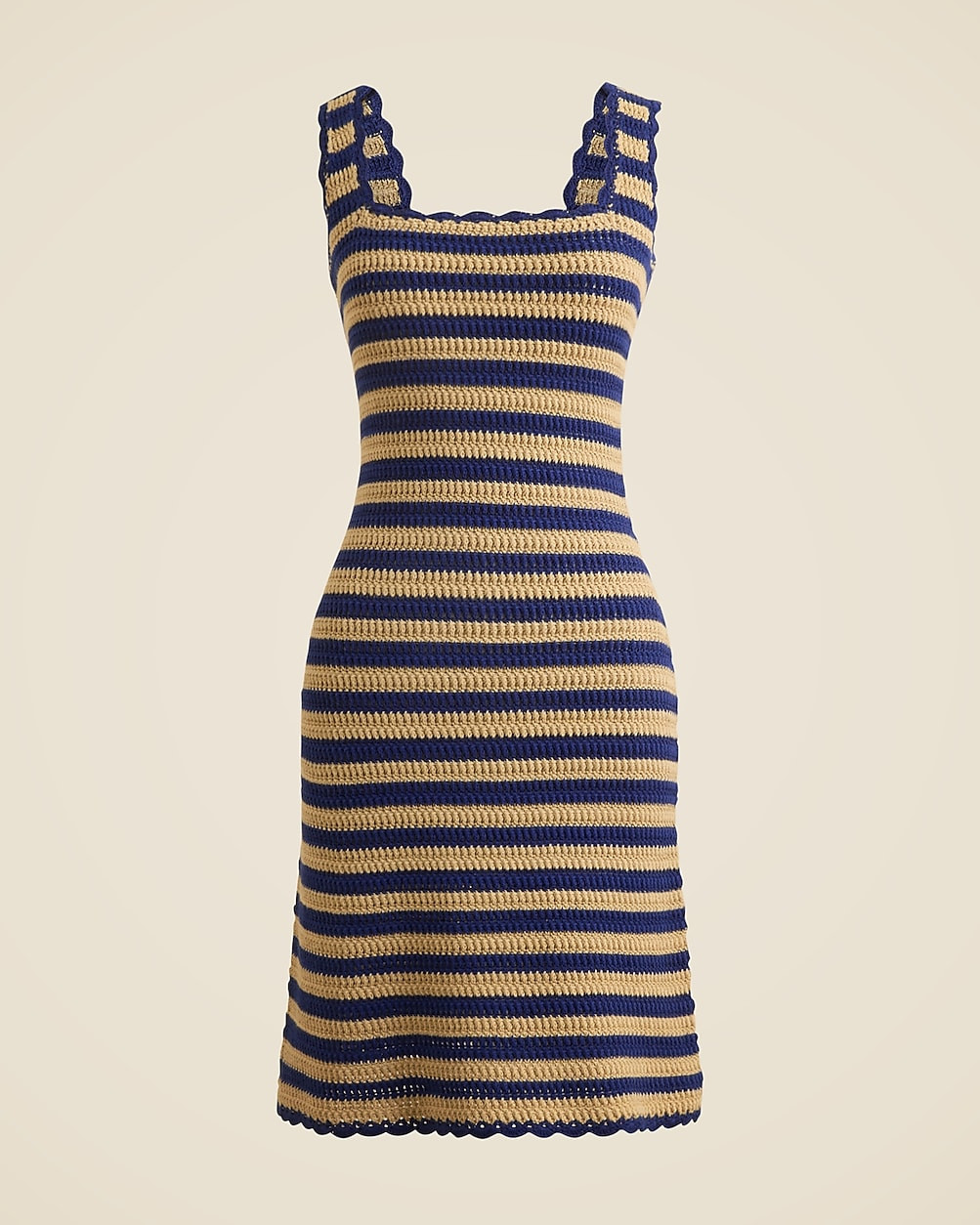 Scallop-trim sweater-dress in stripe | J. Crew US