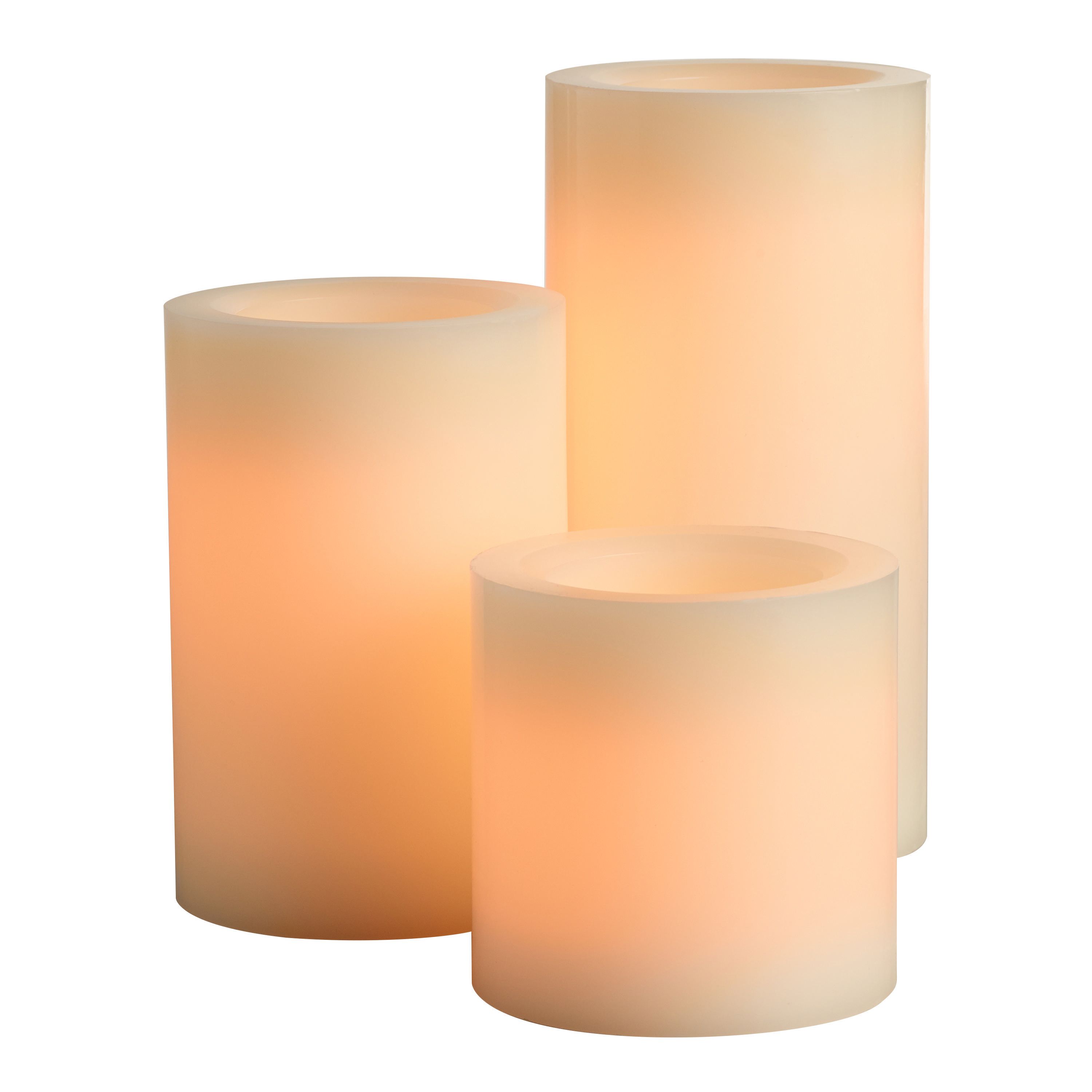 Ivory Flameless LED Pillar Candle | World Market