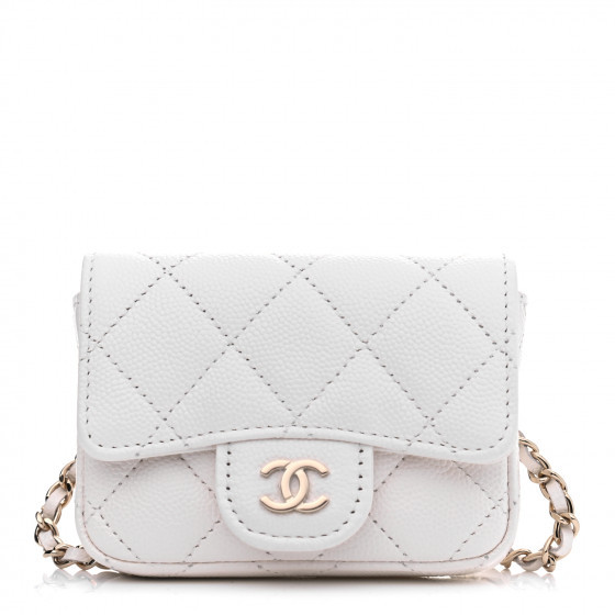 CHANEL Caviar Quilted Belt Bag White | FASHIONPHILE (US)