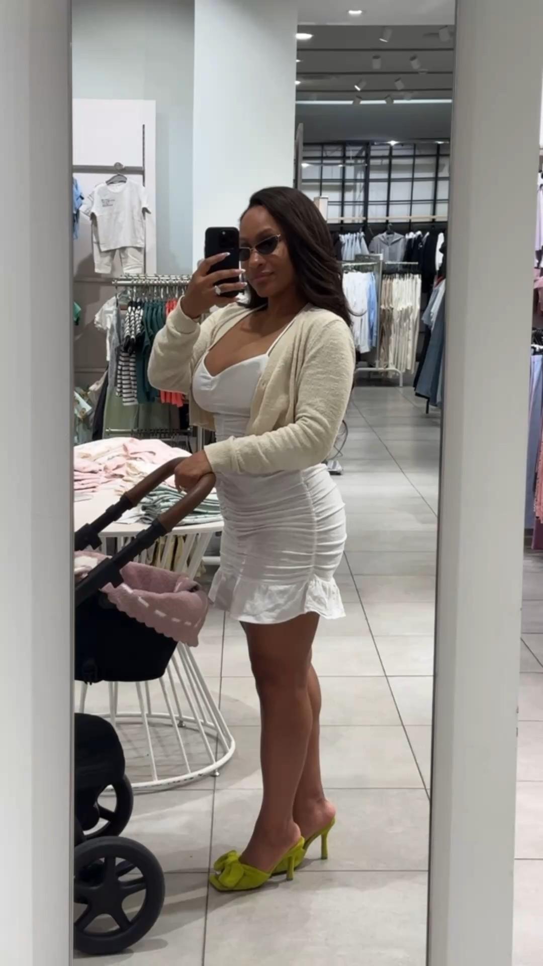 The perfect little white dress and cardigan combo! 

Exact & similar items linked for you! 