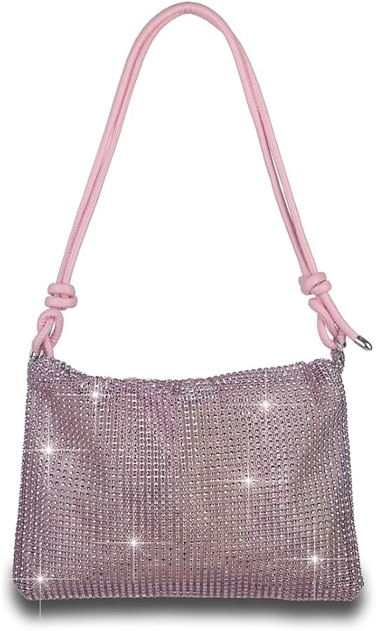Octwine Rhinestones Evening Bucket Purse Handbag - Sparkly Shoulder Bag for Women's Party Prom | Amazon (US)