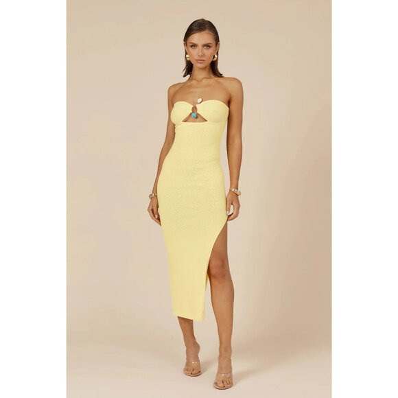 NWT *LAST ONE* Luna Midi Dress in Lemon | Poshmark