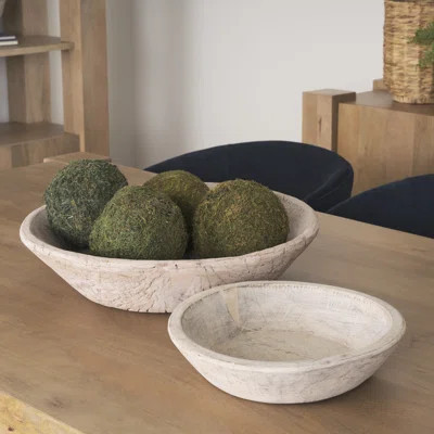 Kamontae Wood Decorative Bowl - Set of 2 | Wayfair Professional