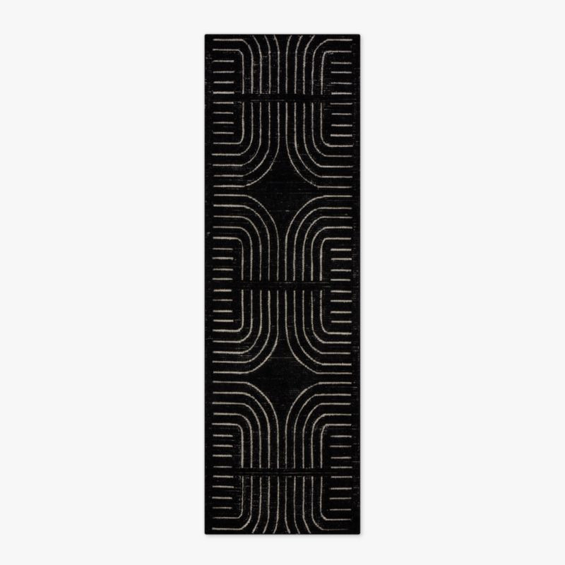 Asti Hand-Tufted Black and White New Zealand Wool Runner Rug 2.5'x8' + Reviews | CB2 | CB2