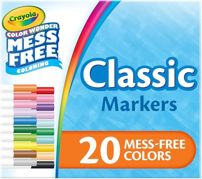 Crayola Color Wonder Marker Refill Set (20ct), Mess Free Broad Line Markers for Toddlers, Mess Fr... | Amazon (US)