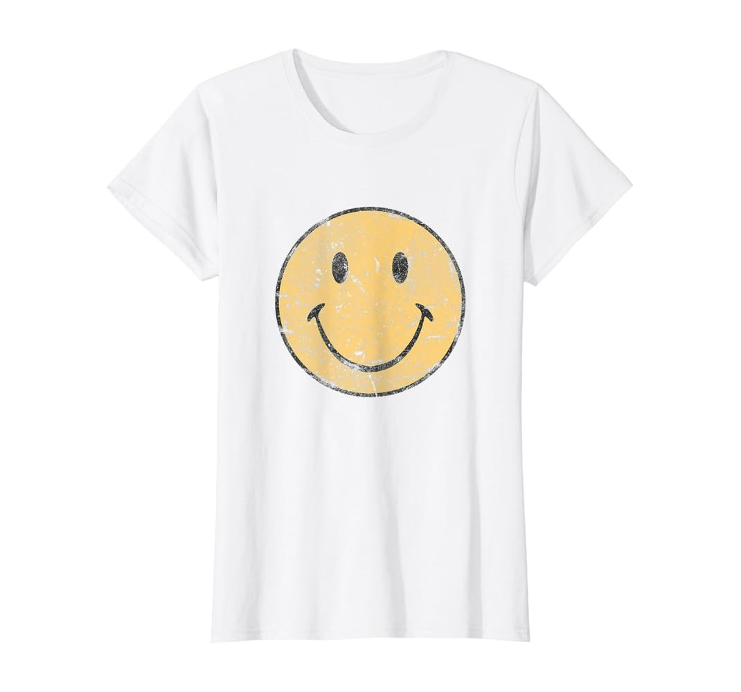 SMILING FACE | 70's-80's Vibe T-Shirt | Amazon (US)