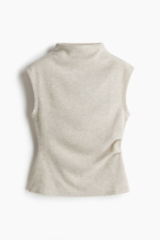 H & M - Rib-Knit Sleeveless Top - Beige | H&M (US + CA)