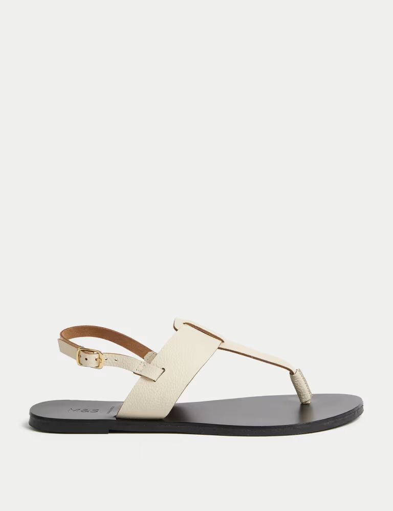 Leather Ankle Strap Toe Thong Sandals | Marks & Spencer (UK)