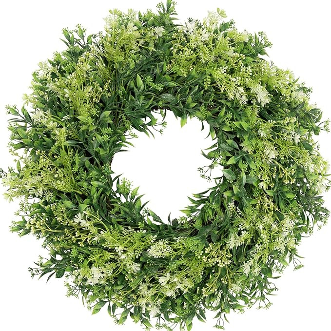 28 Inch Large Eucalyptus Wreaths for Front Door Artificial Green Leaves Greenery Indoor Outdoor W... | Amazon (US)