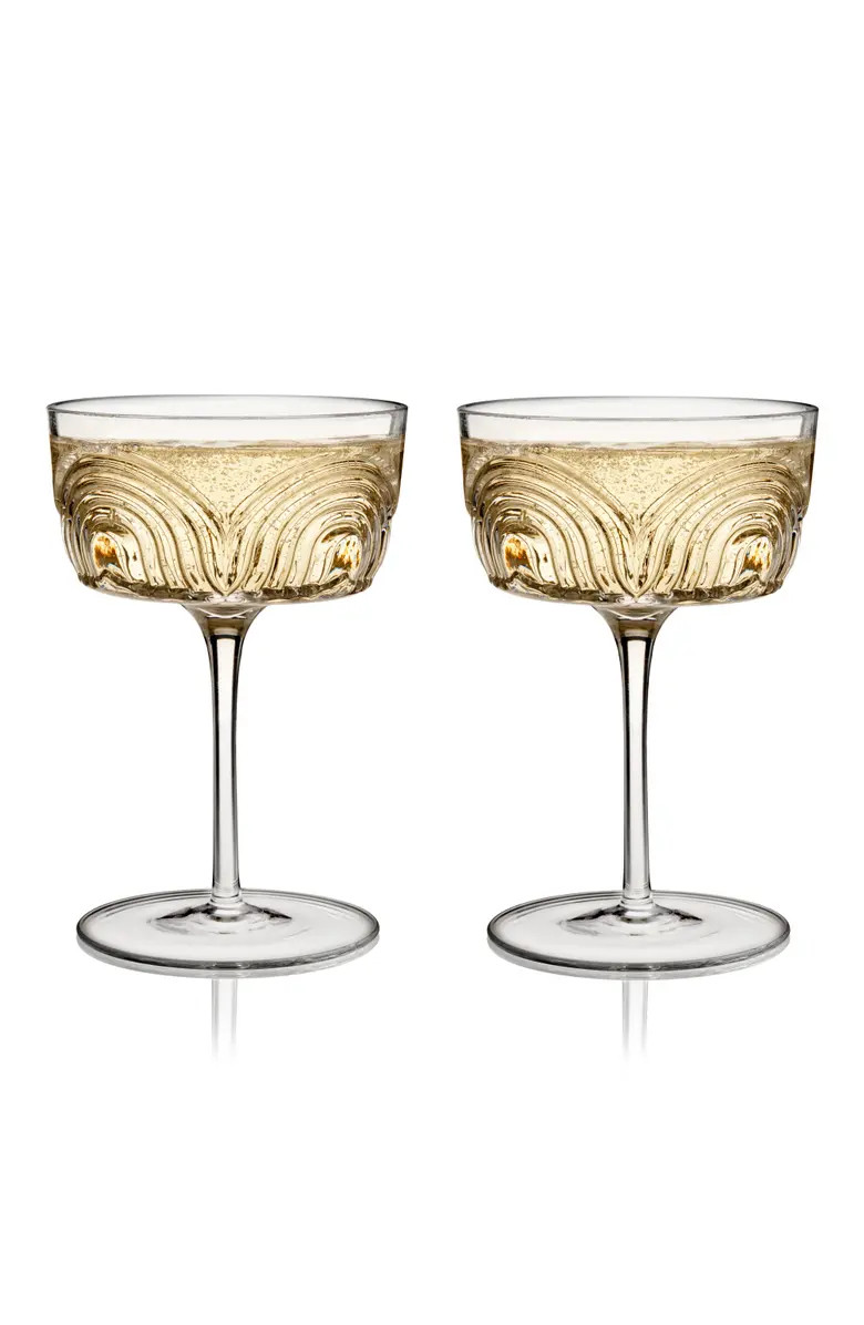 Viski Deco Beau Crystal Coupes Set of 2 | Nordstrom | Nordstrom