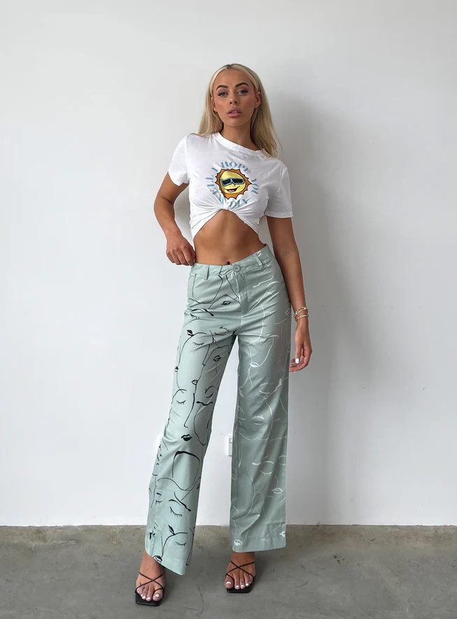 Face It Pants Green | Princess Polly US