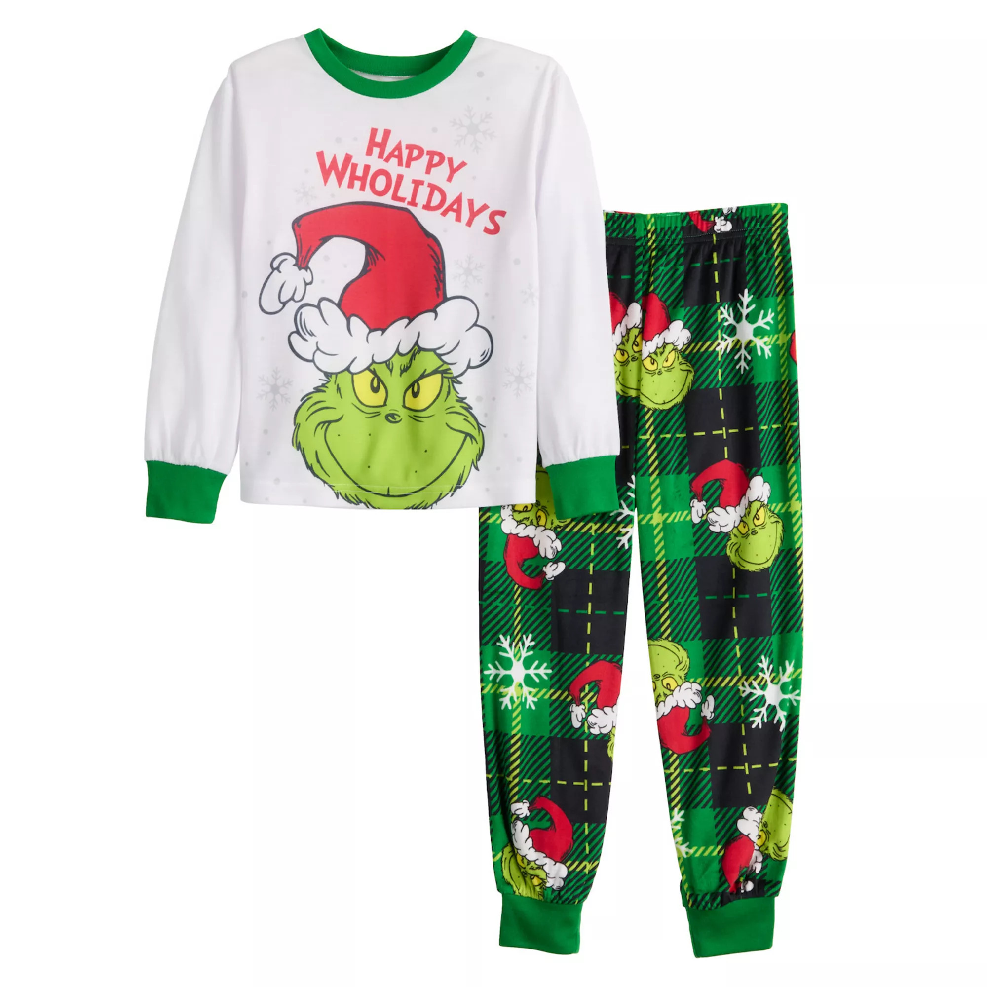 Kids 4-12 Jammies For Your Families® Grinch Happy Wholidays Pajama Top & Pajama Bottoms Set | Kohl's