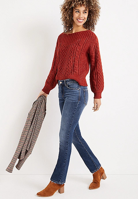 Everflex™ Slim Boot Mid Rise Jean | Maurices