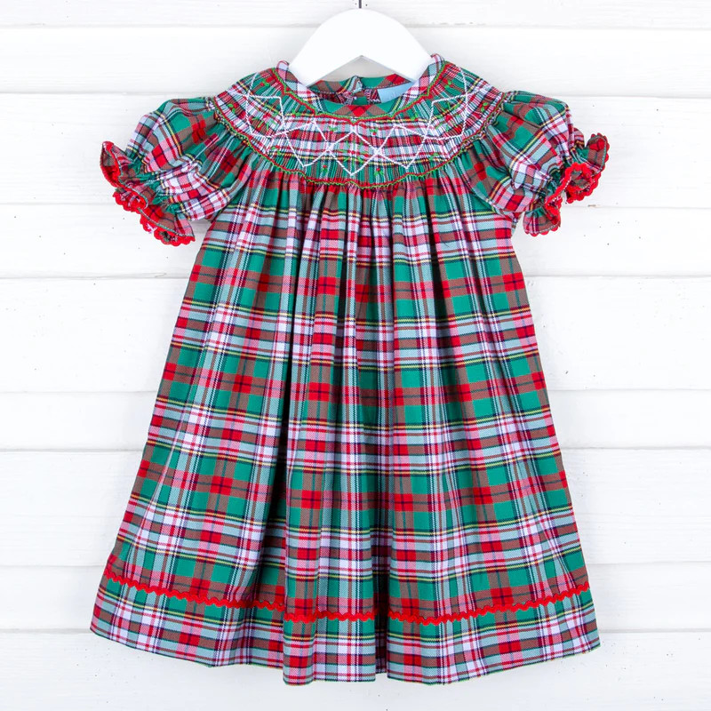 Merry & Bright Plaid Smocked Dress | Classic Whimsy