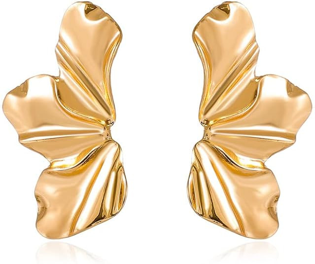 YOOSMATIC Gold Flower Earrings 14K Gold Plated Flower Dangle Drop Earrings, Sparkling Dainty Earr... | Amazon (US)