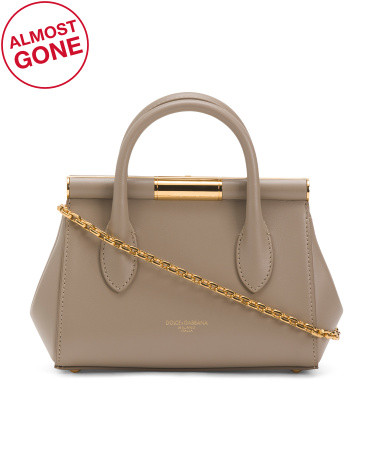 Made In Italy Hand Grained Leather Mini Marlene Day Bag With Strap | TJ Maxx