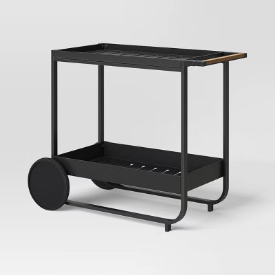 Henning Patio Bar Outdoor Serving Cart Black - Threshold™ | Target