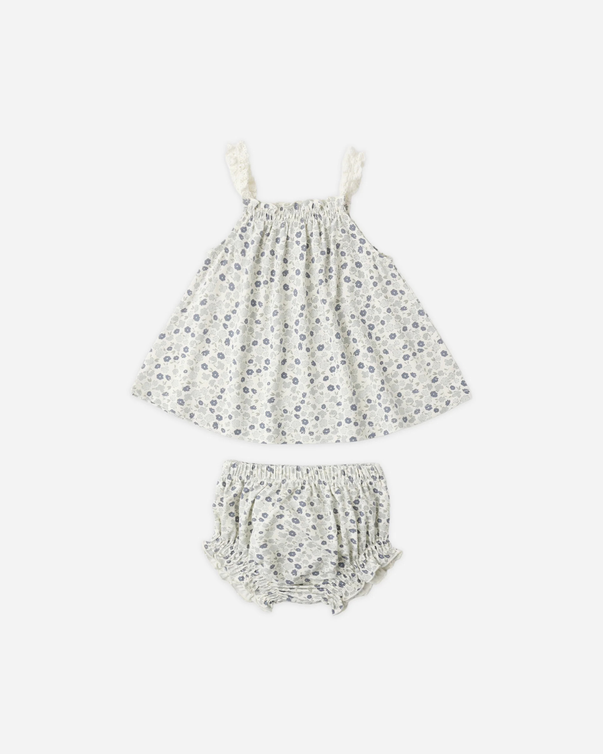 Swing Top & Bloomer Set Blue Ditsy | Rylee + Cru