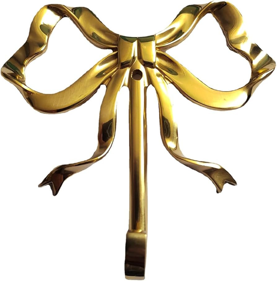 Gold Towel Hook,Bow Wall Hook,Bow Hooks for Wall,Door Hooks Decorative Hooks Bowknot Hook Kitchen... | Amazon (US)
