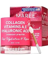 MAREE Lip Mask with Hyaluronic Acid - Overnight Butter Balm - Moisturizer for Very Dry Lips - Hidratante de Labios Care Hydration | Amazon (US)