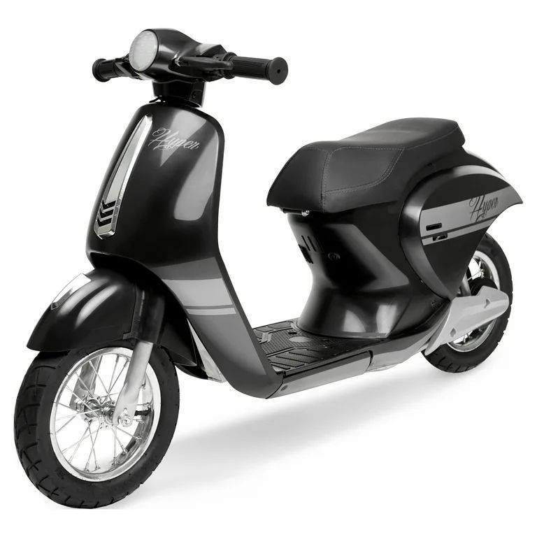 24 Volt Hyper Toys Retro Scooter, Black, Battery Powered Electric Scooter with Easy Twist Throttl... | Walmart (US)