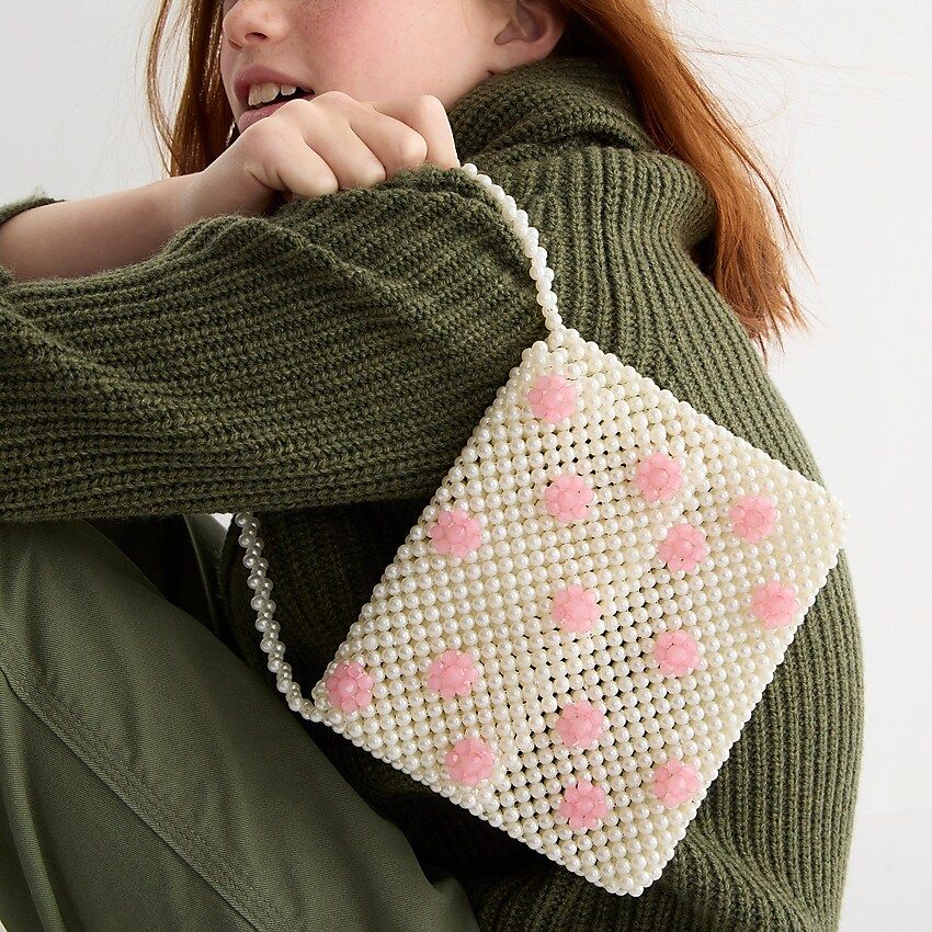 Girls' embellished pearl bag | J.Crew US