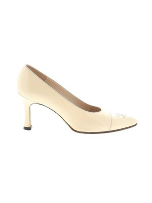 Chanel Women Ivory Vintage Heels 37.5 french  | eBay | eBay US