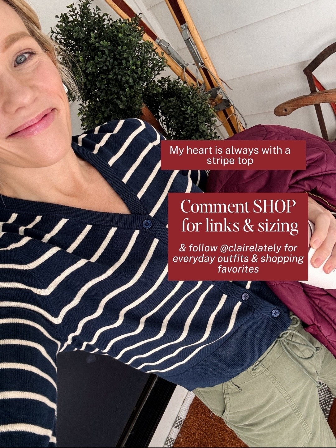 KULE top on major sale wearing my reg size small ~ code LATELY15 at pistola  ~ More colors in Quince featherless jacket ~ Pistola drawstring pants are a favorite, wearing my regular size (5'3") ~ Merit flush balm in LeBonBon on cheeks & lips ~ zip front boots have been on major repeat lately true to size ~ linked similar silver Heaven Mayhem earrings an everyday favorite ~ xo, Claire 

#LTKPetite #LTKootd #LTKSaleAlert