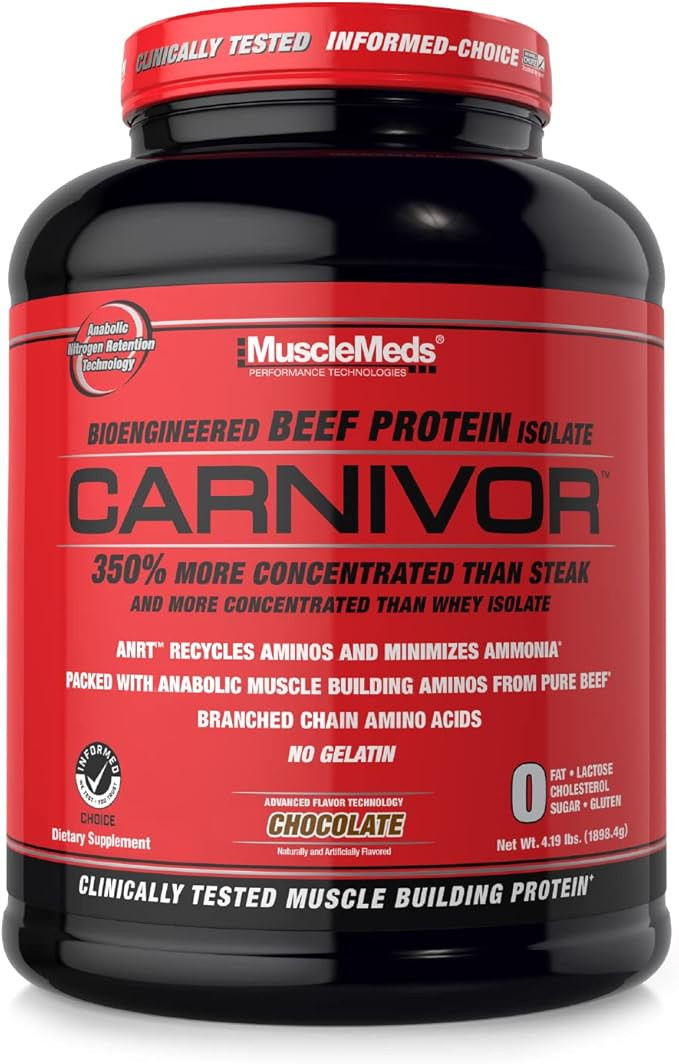 MuscleMeds CARNIVOR Beef Protein Isolate Powder, Muscle Building, Recovery, Lactose Free, Sugar F... | Amazon (US)
