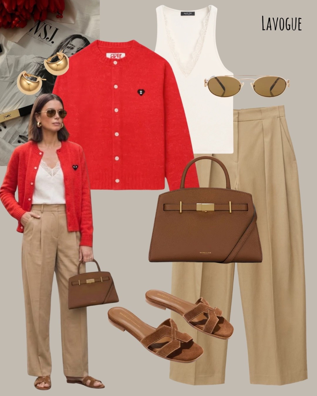 Classic neutrals with a touch of red—this cardigan and lace-detail top pair perfectly with beige pants, tan sandals, and a matching bag.
Shop Below 👇🏼

#LTKSeasonal #LTKootd #LTKWorkwear