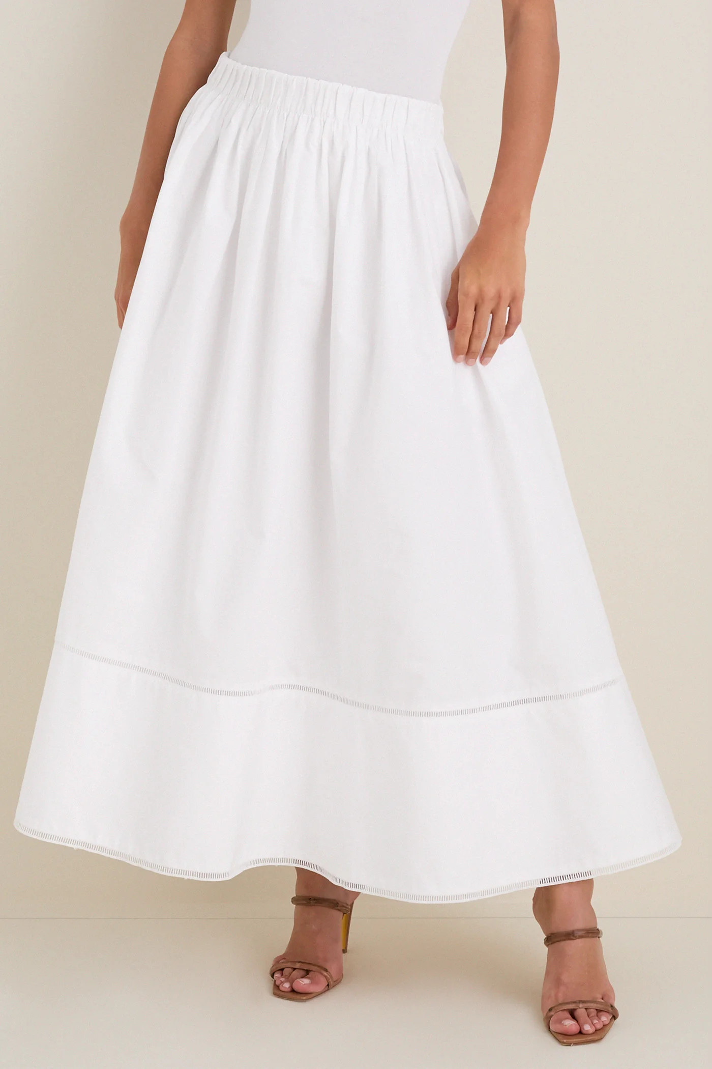 White Cotton Poplin Nicole Circle Skirt | Tuckernuck (US)