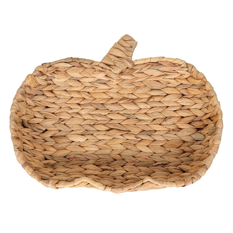 Water Hyacinth Pumpkin Tray, 12" | At Home