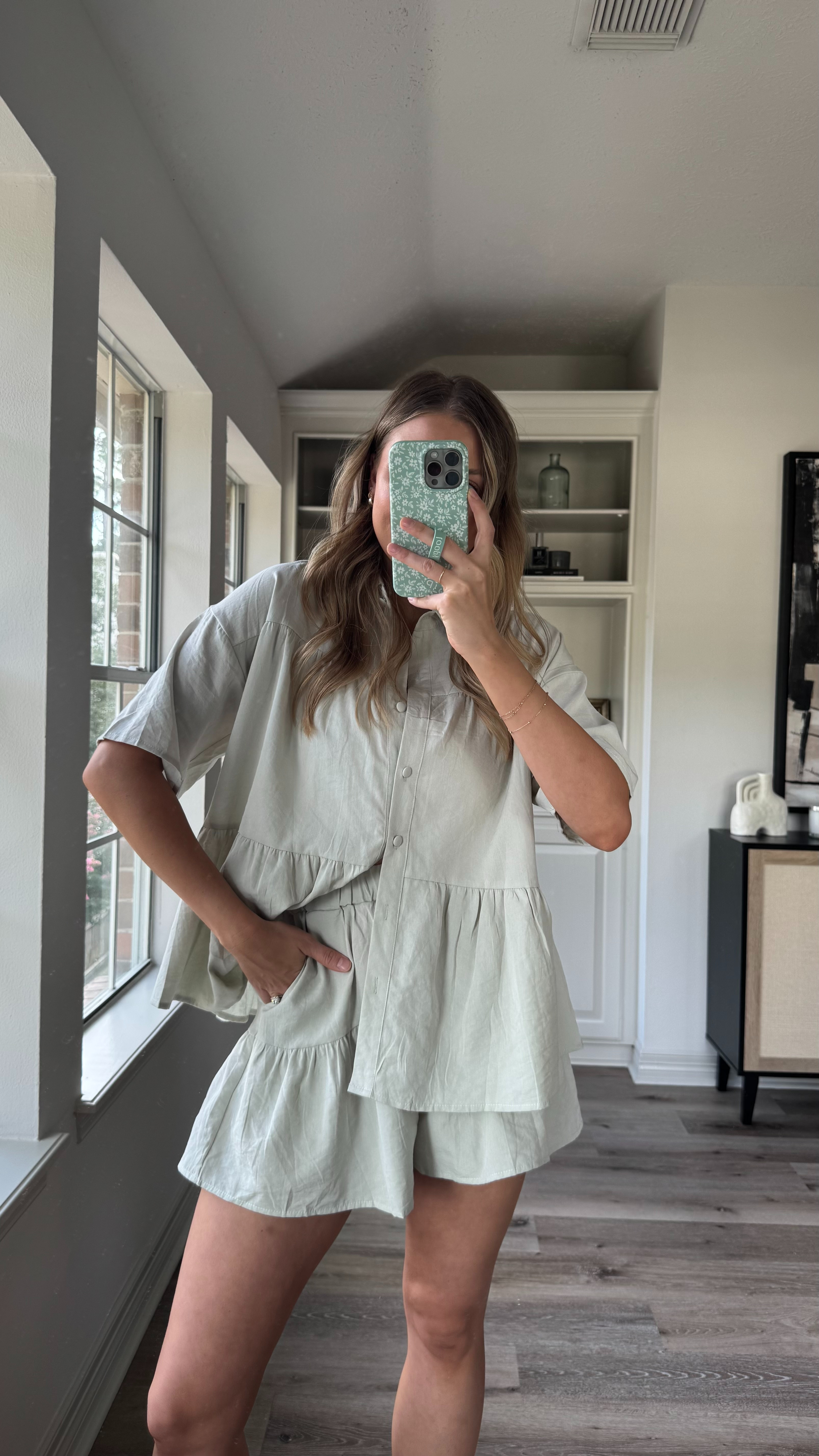 The prettiest set for summer! The shorts have a stretchy waist band and are very postpartum friendly. It has functional buttons making it nursing friendly as well. Wearing a size S!  

 

#LTKSeasonal #LTKFindsUnder50 #LTKStyleTip
