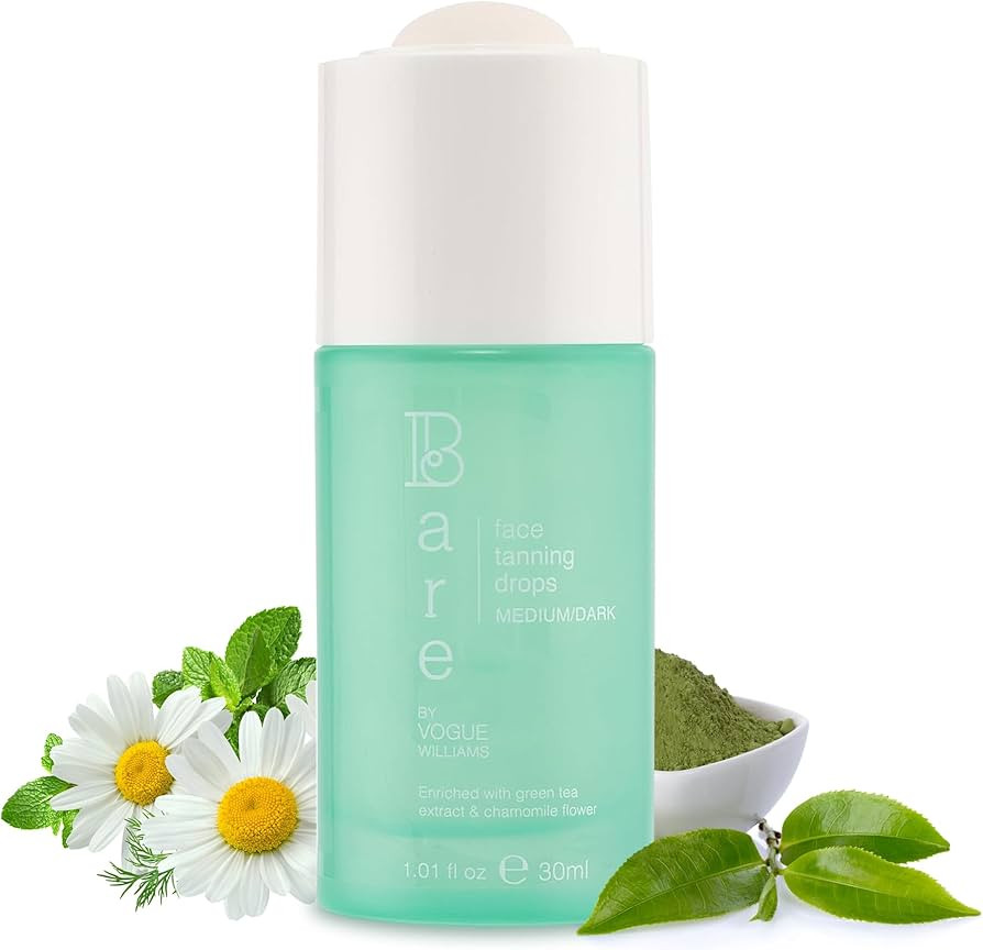 Bare By Vogue Face Tanning Drops - Light/Medium, Customisable Sun-Kissed Glow - Infused with Gree... | Amazon (UK)