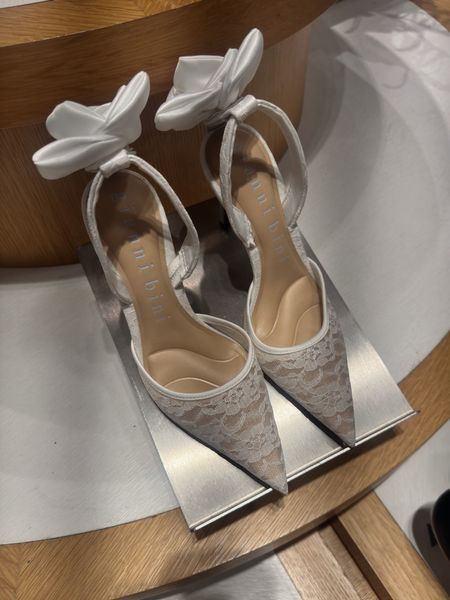 Shoes for the brides 🤍 White lace pointed toe heels on sale! Wedding shoes, white heels 

#LTKstyletip #LTKwedding #LTKshoecrush