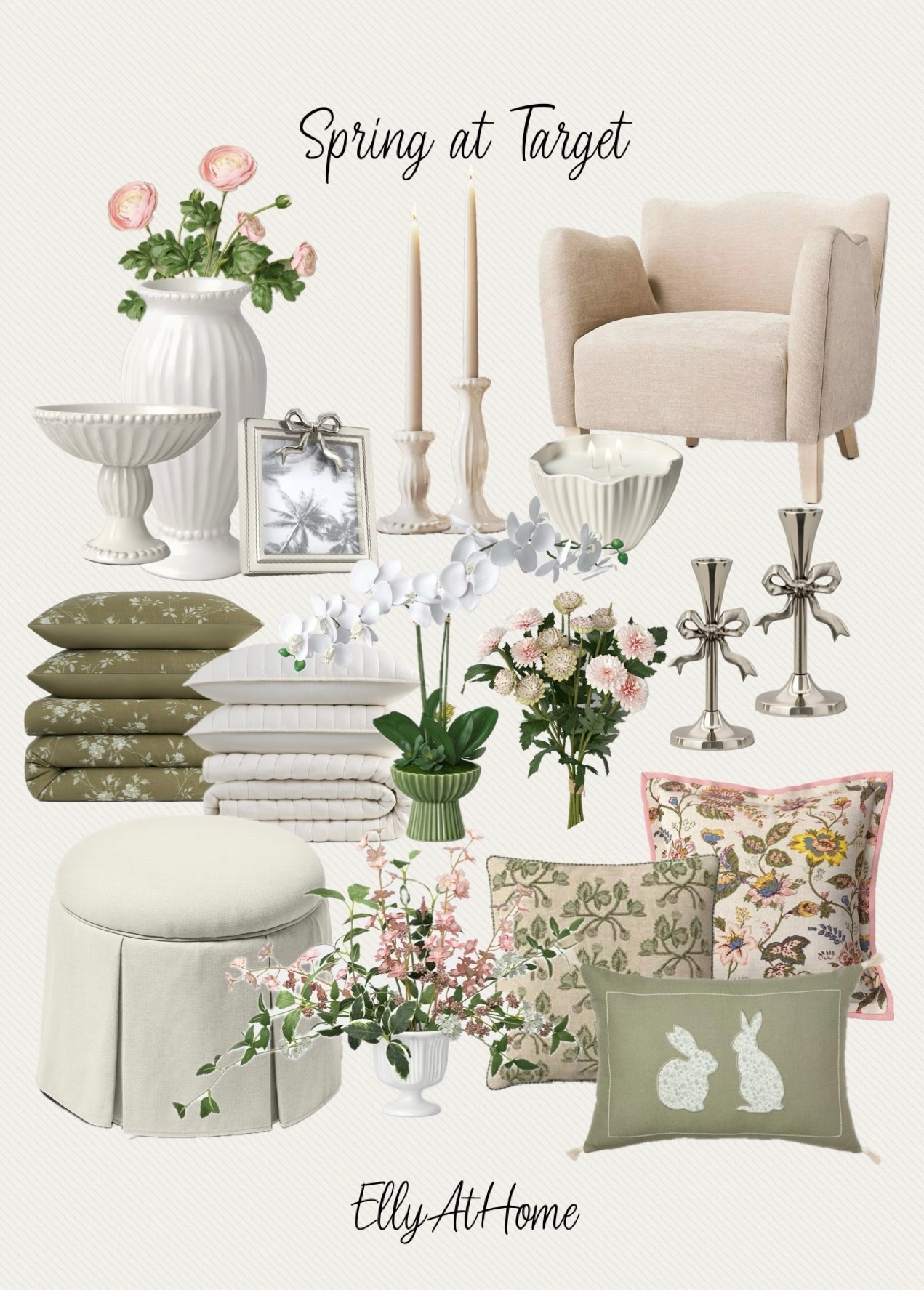 Pretty spring things at Target! Shop favorite collections, side chairs, ottoman, pink florals, vases, bedding  arrangements, pillows+ more! Free shipping. 

#LTKdayinmylife #LTKHome